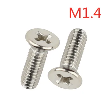 

M1.4*2/2.5/3/3.5/4/4.5/5/6/8/10 Countersunk head flat philips screw machine screws steel nickel plated KM1.4
