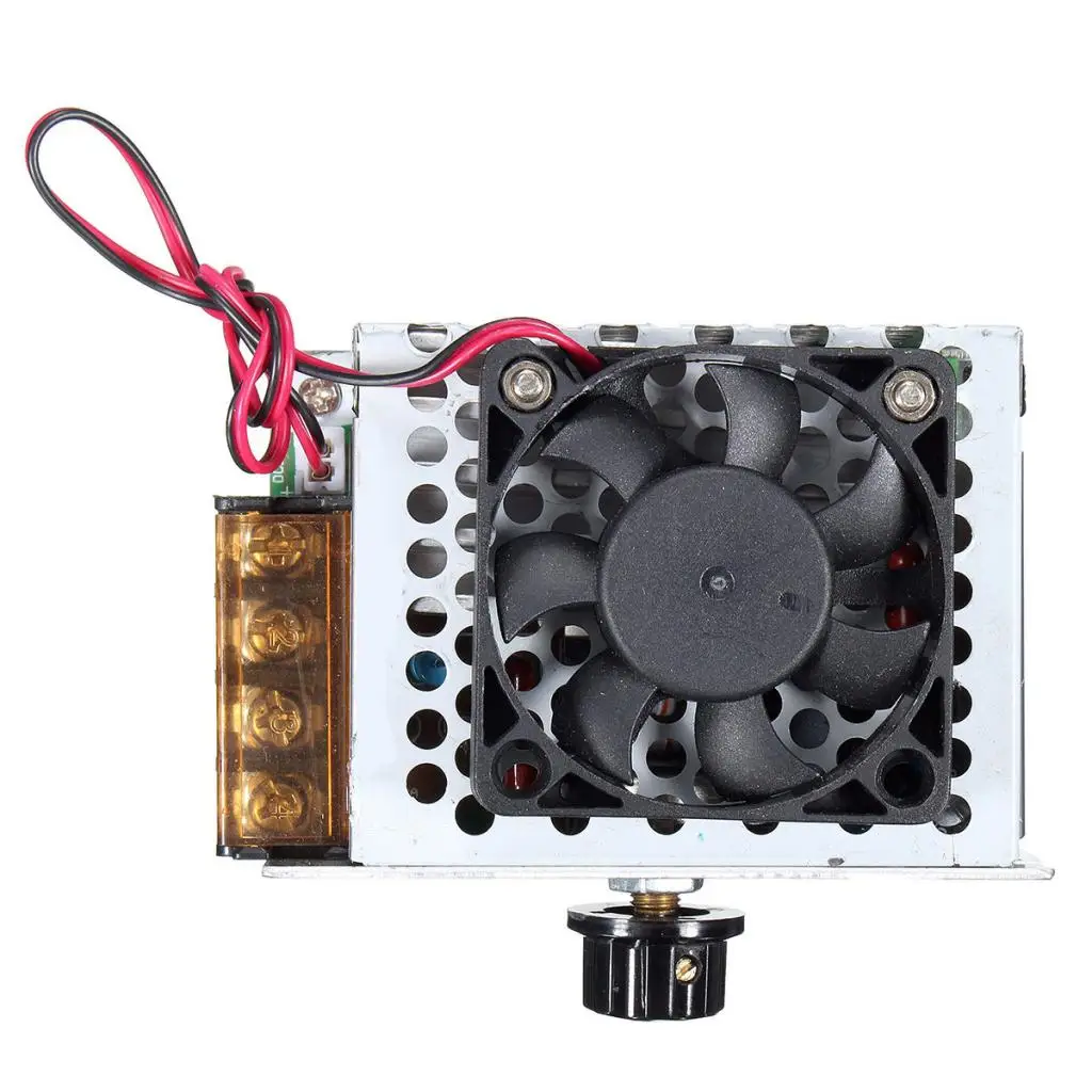 AC 220V 4000W High Power SCR Motor Speed Controller Voltage Regulator Dimming Attemperation + Fan