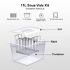 Stainless Steel Sous Vide Rack and 11L Sous Vide Cooker Containers Detachable Dividers Separator for Immersion Circulators 5