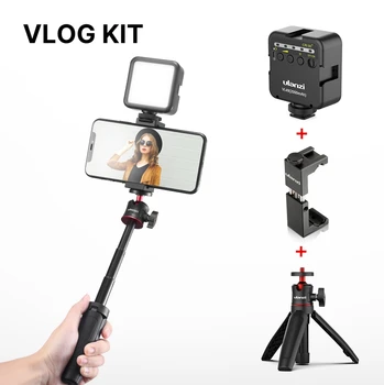 

Smartphone Vlog VL49 Mini Led Video Light Tripod Phone Holder for DSLR Camera iPhone 11 Pro Max Vlog Photography Studio Kit