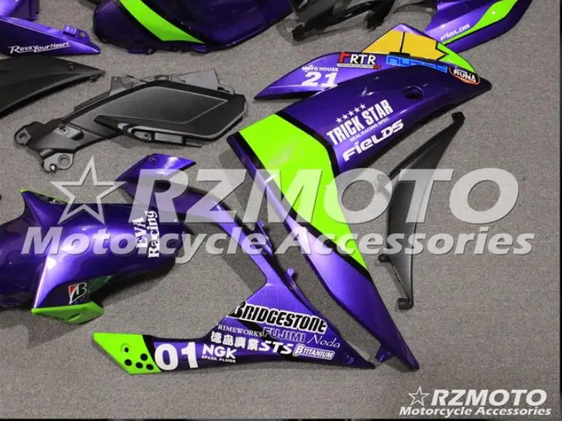 4 Gifts New style ABS Injection Mold motorcycle Fairings Fit For YAMAHA R3 R25- 15-19 Bodywork Set Custom purple green