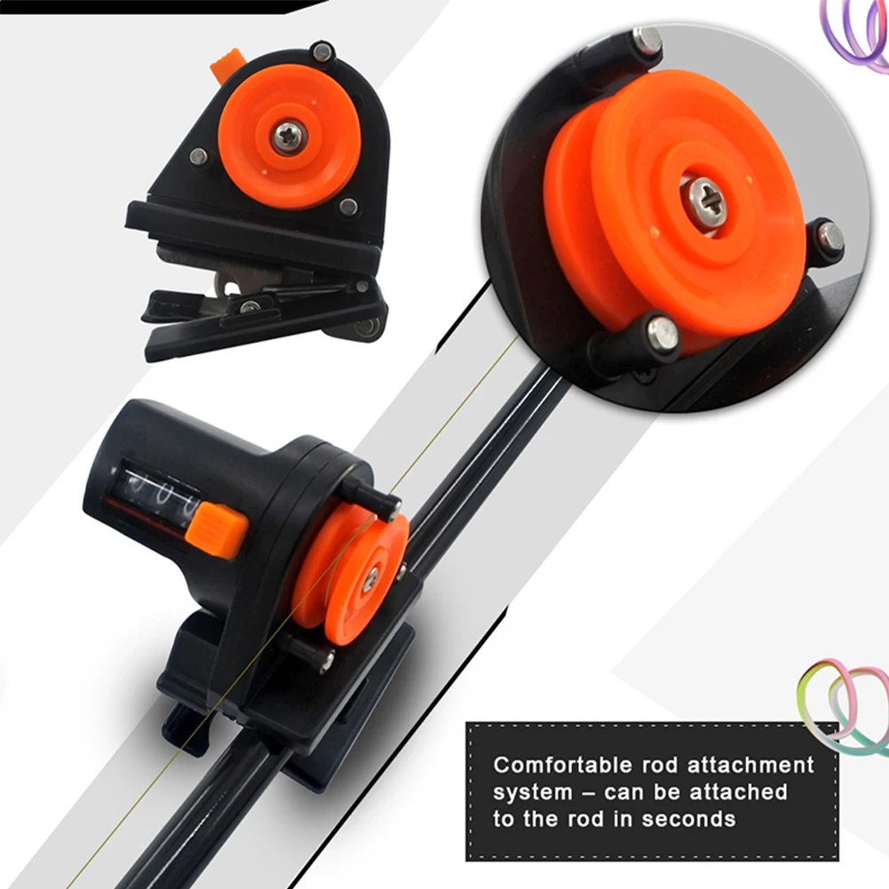 Ferramenta de Pesca Novo 6cm Pesca Linha Profundidade Finder Contador Enfrentar Comprimento Calibre Equipamento Ferramenta 2021 1 Pçs 0-999m 5 Linhas de pesca