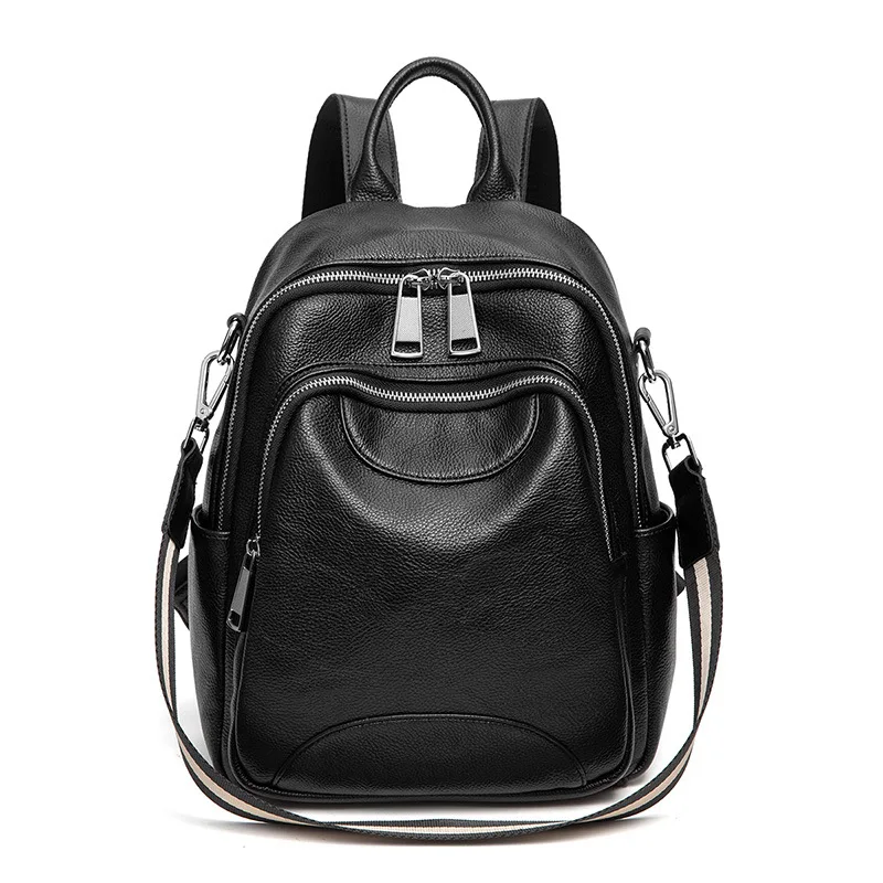 

Backpack 2020 New Style Super Popular Fashion Dual-Use Backpack Soft Leather All-match Women's Bag Travel Bag Fashion