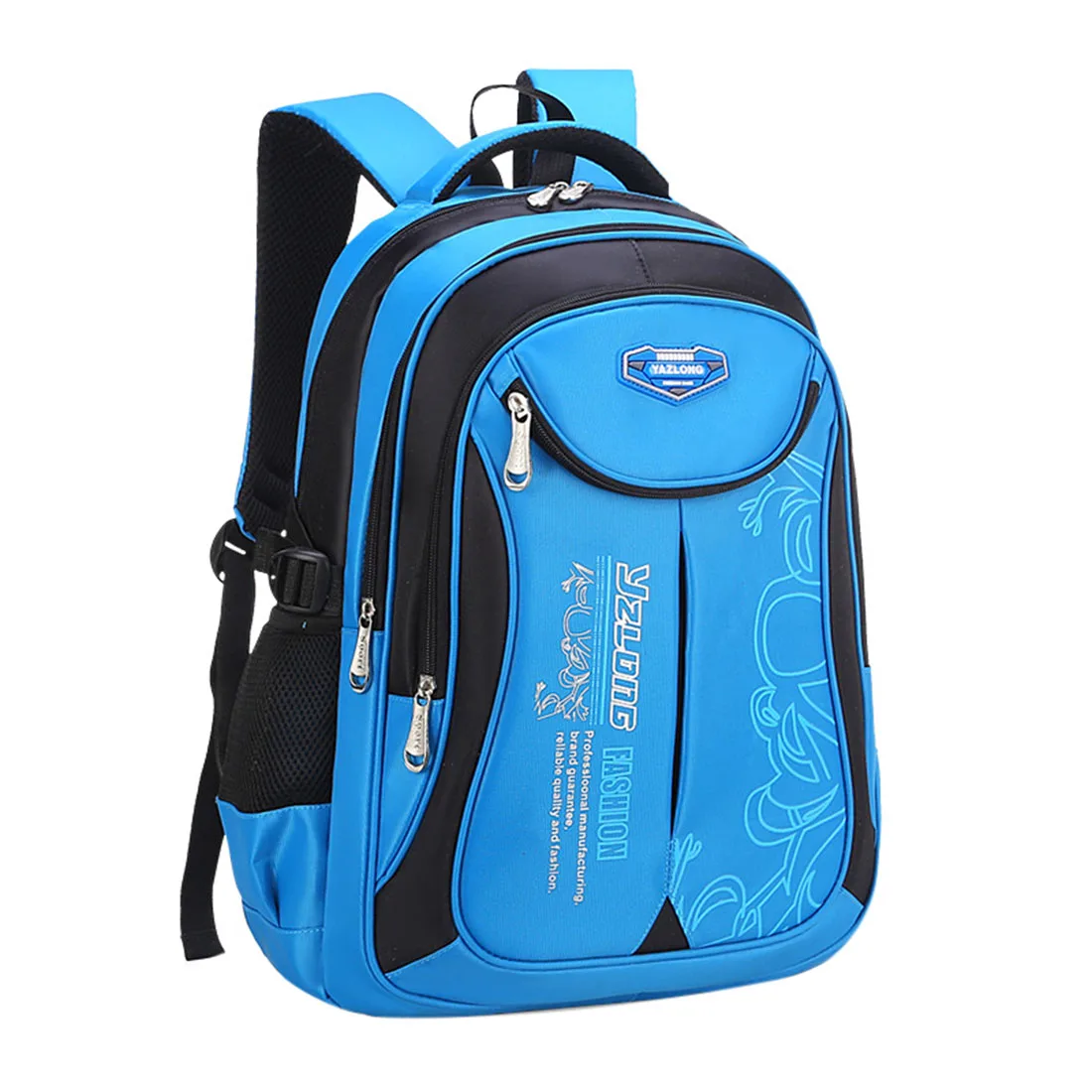 Первичная сумка для школы большой емкости Детский рюкзак, сумка уменьшить нагрузку книг водонепроницаемая упаковка для подростко - Цвет: Blue M