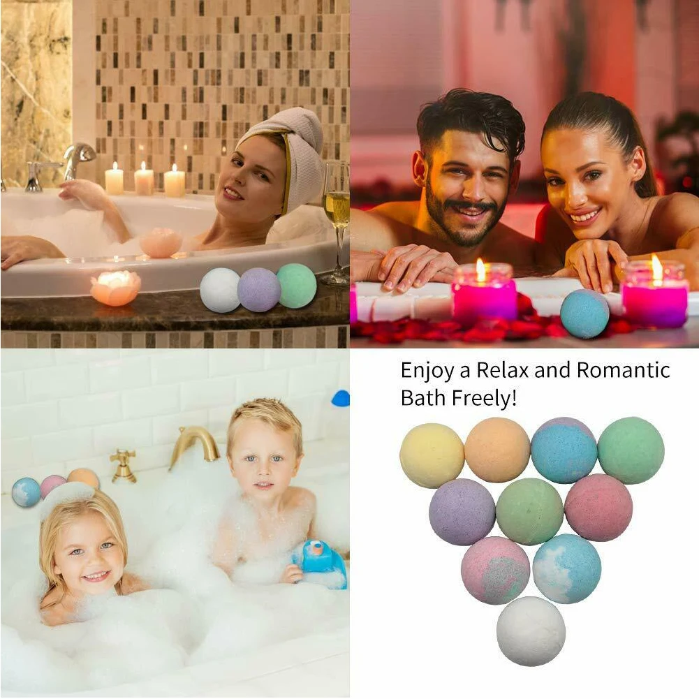 6 шт. расслабляющий Fizzy Spa Очиститель Ароматерапия ручной работы Отшелушивающий пузырь уход за кожей душ для ванной бомбы набор Рождественский подарок