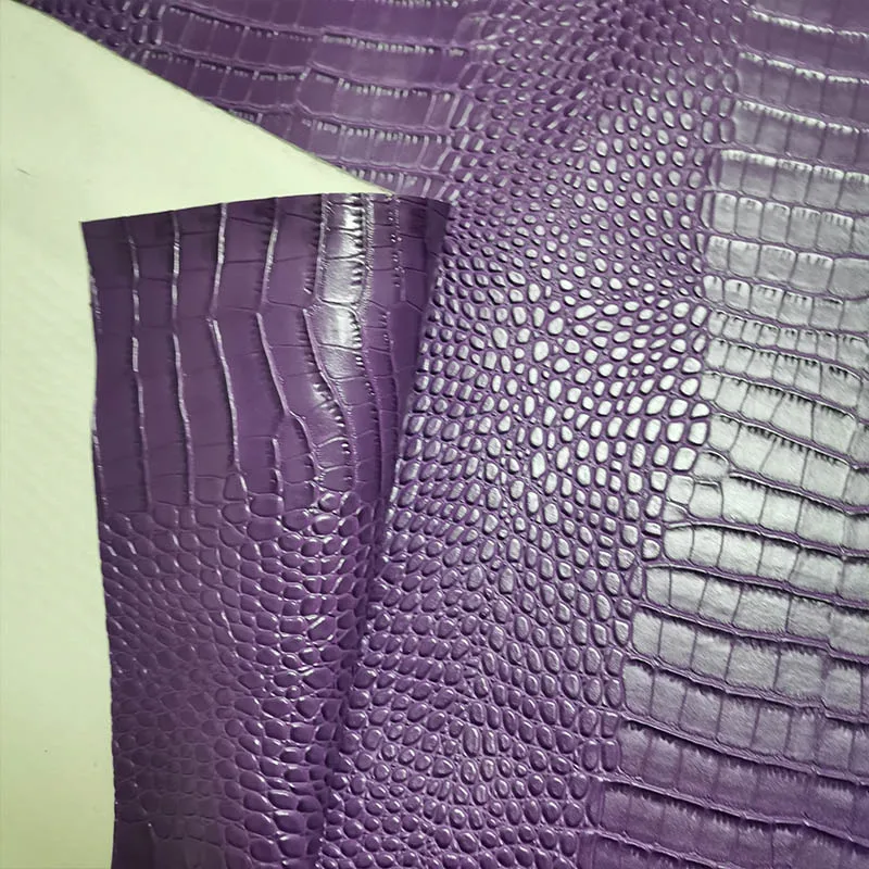 PU Leather Fabric Car Seat Sewing Material Crocodile Stripe Pattern Print DIY Bag Sofa leather fabric