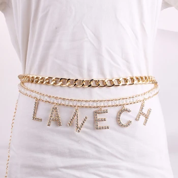 

Crystal Beads Belly Body Chain Waist Chain for Women Full Rhinestone Custom DIY Letter Punk Sexy Crystal Waist Belt Body Jewelry