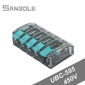 

Terminal Block UBC-595 Fast Connection 5P Position Box Lighting Series Special Connector for LED Lamp Spring Terminal (10PCS)