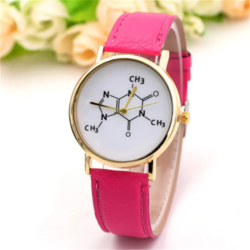 rose red Женские часы роскошное модное платье кварцевые часы ulzzang популярный бренд белые Наручные часы с кожаным ремешком браслет часы - Цвет: rose red