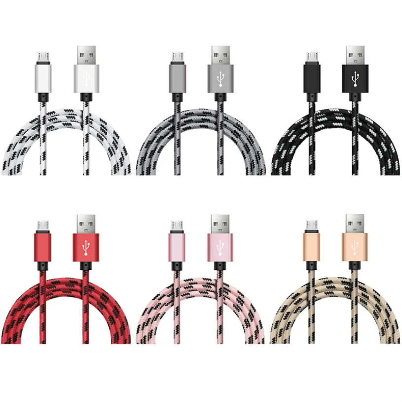 50 шт./лот 1 м 2 3 Flabric кабель Micro USB для 0 синхронизации данных и зарядки|micro usb to c|usb datausb