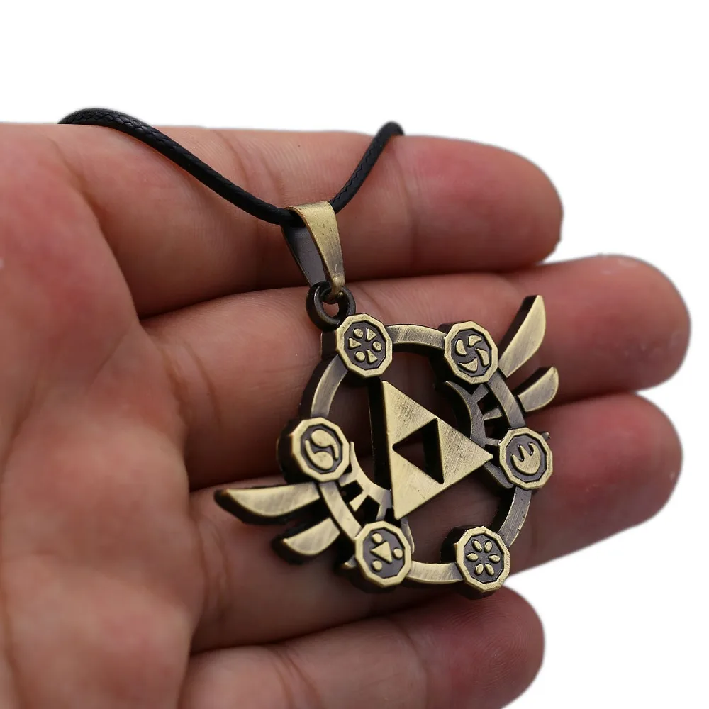 Легенда о Зельде Ожерелье мощность кулон Triforce Веревка Цепи s для женщин мужчин