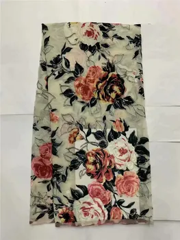 

New arrival African net lace with red white French lace fabric Emerald African cord lace Net Lace Material for party dress FB423