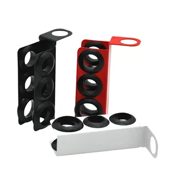 

Metal & Silicone Hookah Hose Handle Mouthpiece Holder Leather Pipe Bracket Hanging Buckle Three Holes Tube Bracket Hanging Buckl