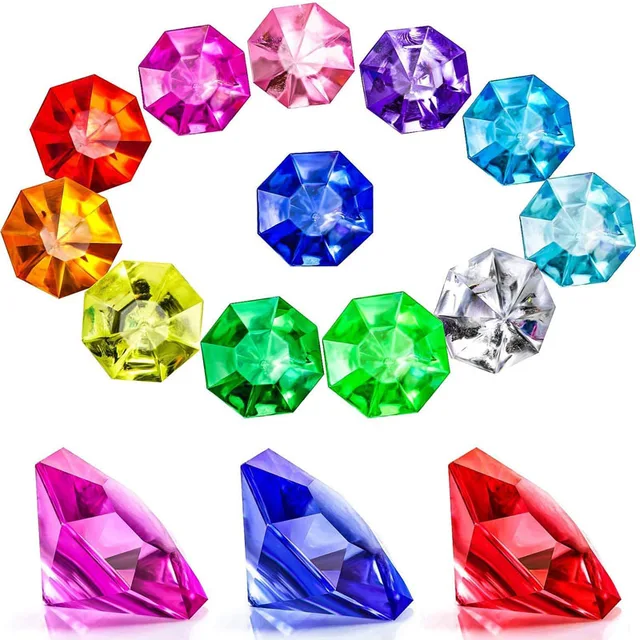 Pirate Treasure Hunt Acrylic Diamond Gems Jewels Boys Girls Toys Party Favors For Kids Goodie Bags Wedding Birthday Decorations 1