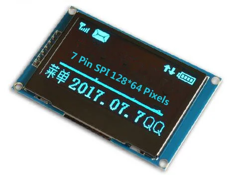 2,42 дюймов белого и синего цвета желтый и зеленый цвета 128x64 OLED дисплей модуль OLED модуль 4-проводной SPI интерфейс межсоединений интегральных схем I2C Интерфейс 7PIN Драйвер ic ssd1309 - Цвет: Blue oled panel