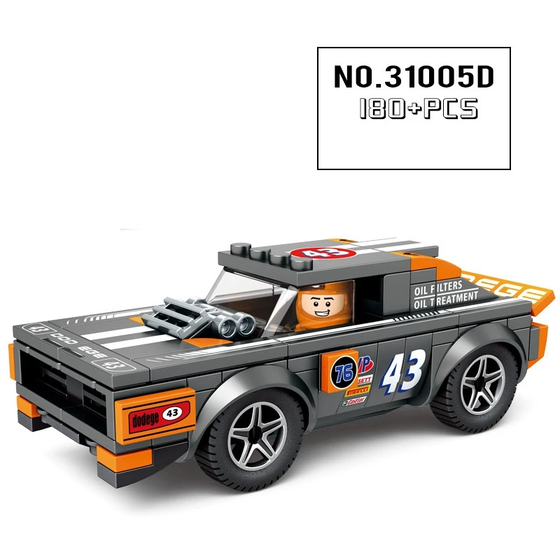 Lepinblocks technic собранный скоростной автомобиль 4 в 1 маленькие частицы обучающая