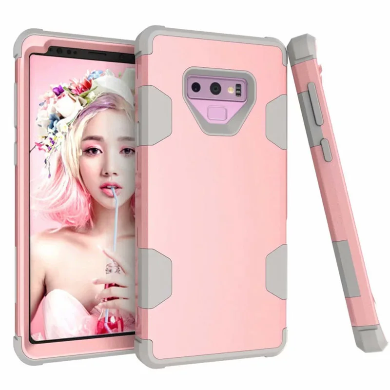 Противоударный чехол для телефона samsung Galaxy S10 S9 S8 Plus Note8 Note9 гибридный защитный бампер PC+ силикон
