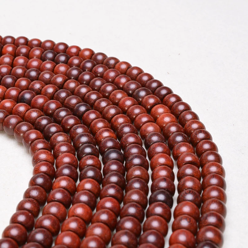 Красные бусины для изготовления ювелирных изделий из натурального розового