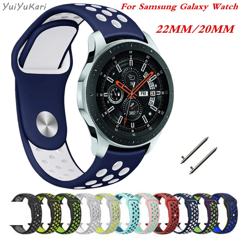 22 мм 20 мм спортивный ремешок для samsung galaxy Watch 46 мм 42 мм gear S3 Frontier классический ремешок huami amazfit bip huawei GT 2