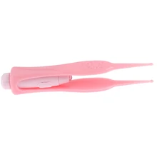 Пинцет для младенцев в виде пупка, ушной пинцет, безопасный Пинцет для чистки носа, герметичный пластиковый зажим для ухода за новорожденными, светодиодный Видимый фонарик