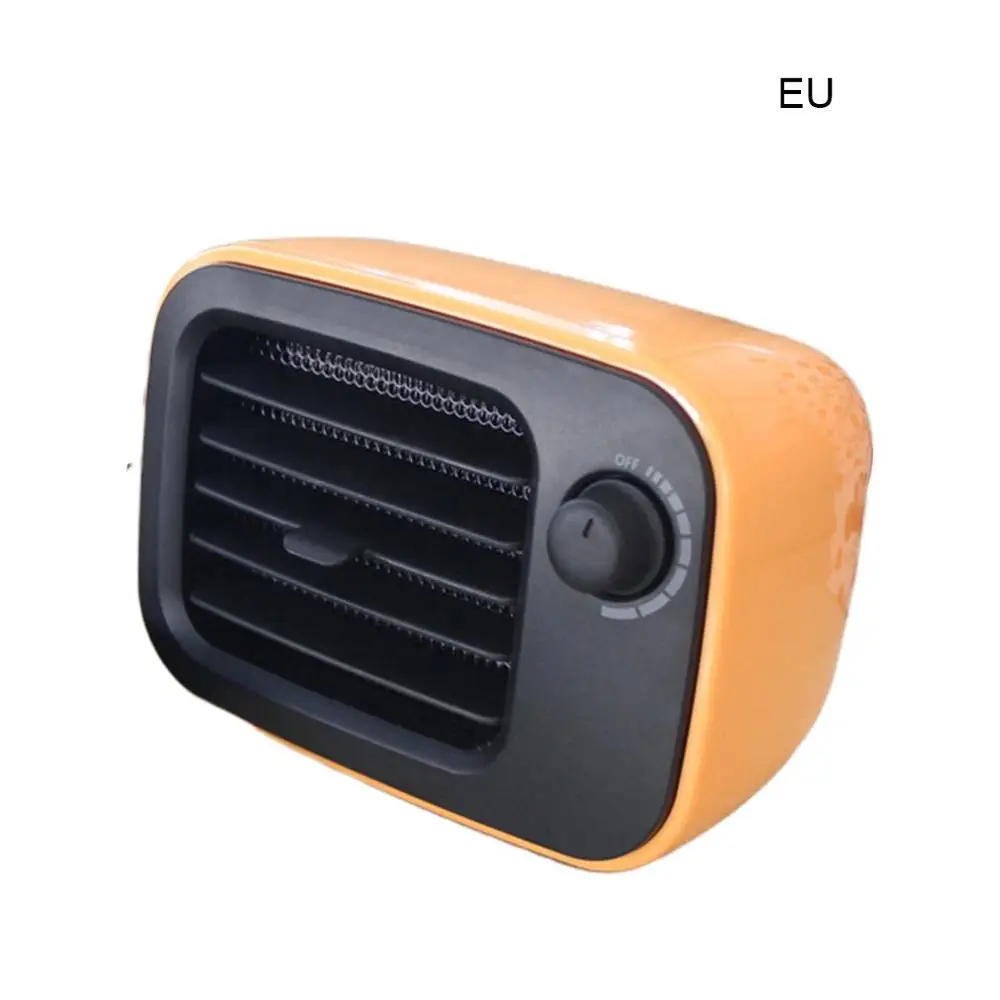 Orange EU Ретро Классический PTC керамический нагревательный Вентилятор ЕС США штекер Круглый Синхронный бесшумный обогреватель домашний офисный обогреватель компактный Прямая - Цвет: Orange EU