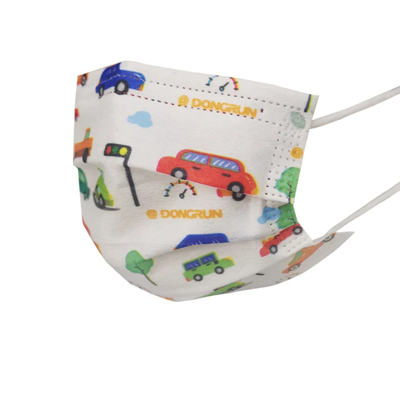 

100pcs Children Face Mask Cartoon Printed Anti-bacteria Anti-flu Anti-dust Disposable Mouth Cover Masks Personal Protective