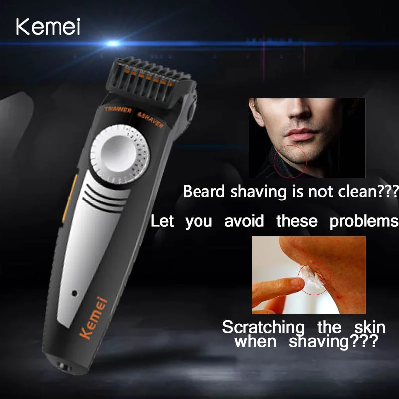 

KEMEI Razor Shaving Machine Cordless Electric Razor Beard Trimmer Men's Low Noise Razor Beard Machine Multifunction 5