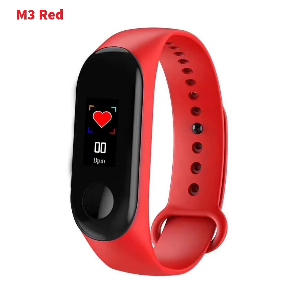 M3 Red M4 смарт-браслет часы для мужчин фитнес IP67 Водонепроницаемый кровяное давление трекер спортивные часы Reloj Inteligente - Цвет: M3 Red