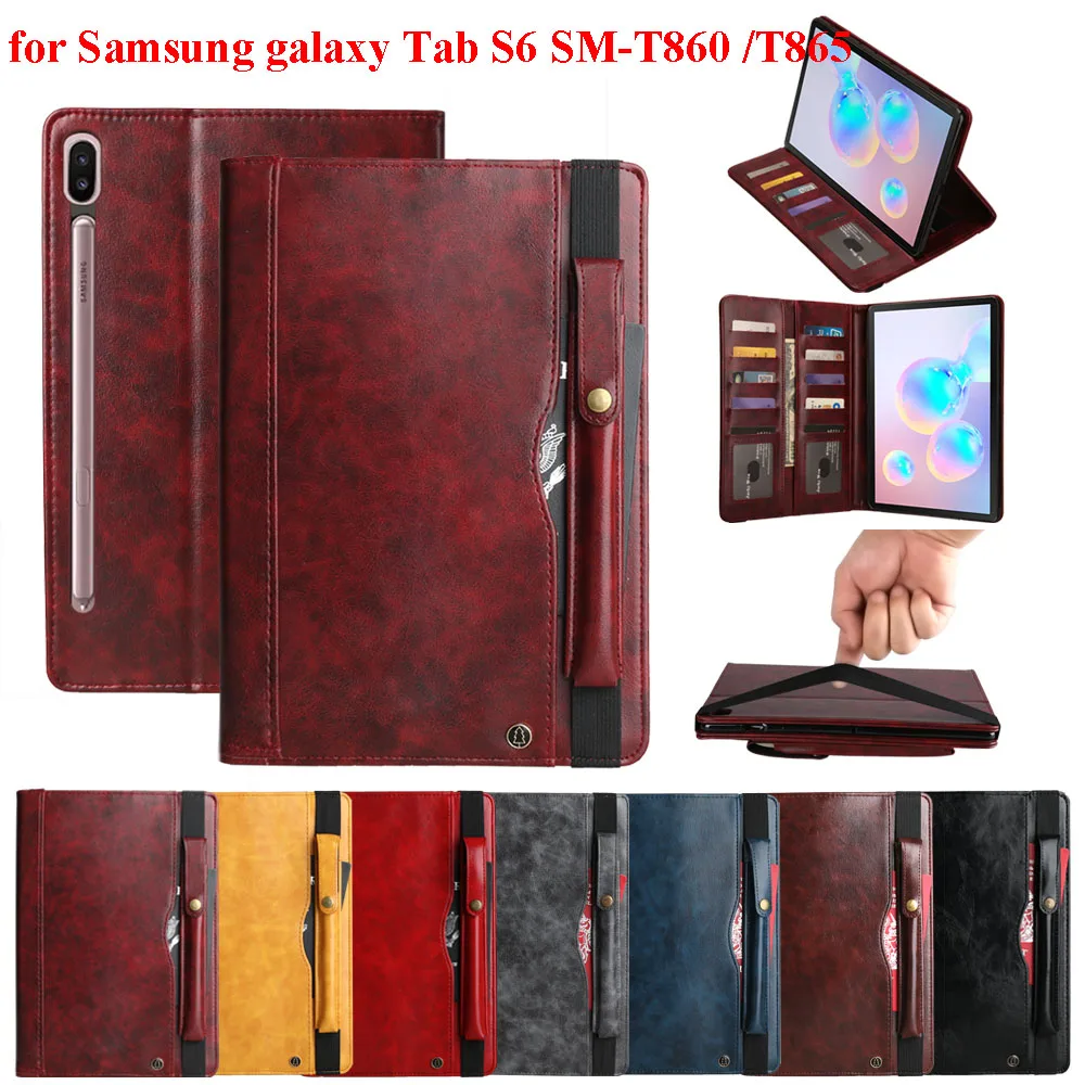 SM-T865 для samsung Galaxy Tab S6 SM-T860 Чехол Премиум из искусственной кожи для samsung Tab S6 T860 чехол для планшета с кошельком+ пленка+ ручка