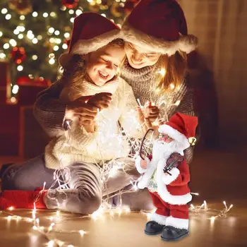 

Christmas Santa Claus Figure Playing The Violin Twisted Hip Singing Electric Christmas Toys Gift For Kids
