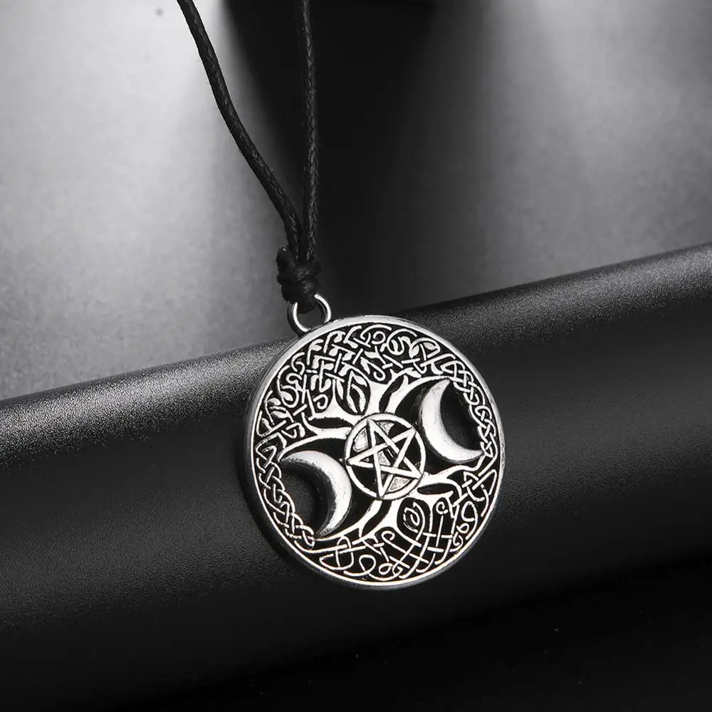 Dawapara подвеска Триединая богиня луны Wicca пентаграмма магический