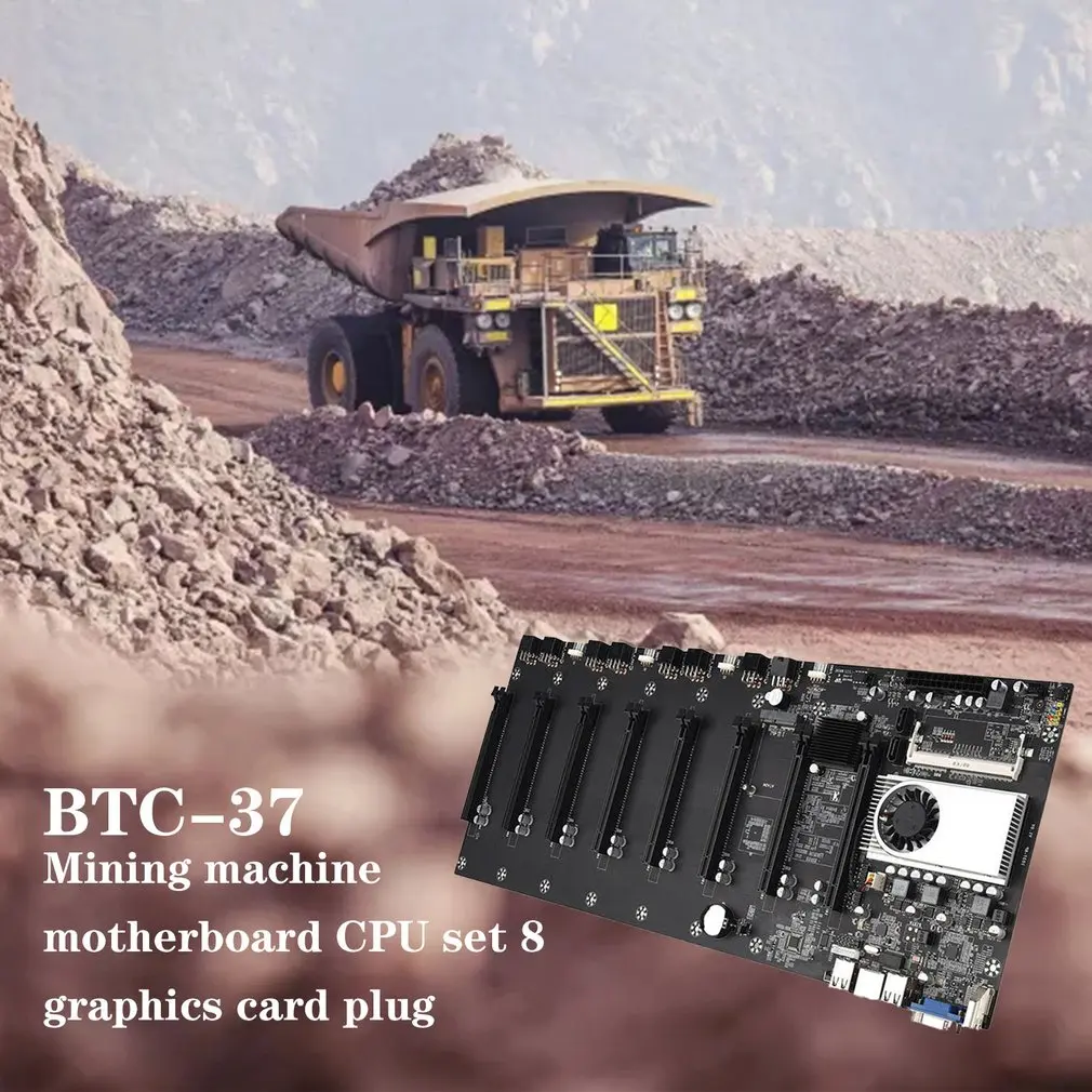 BTC-37 Miner материнская плата CPU Set 8 Слот для видеокарты DDR3 Встроенный - Цена: 