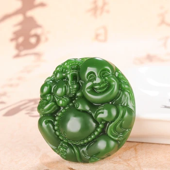

Natural lyauthentic Xinjiang and Tianyu Jade Buddha pendants
