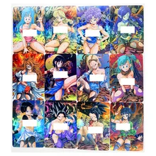 Acg – cartes de Collection Sexy Ranchi Bulma Videl sous Android 18, jeux de loisirs, Collection de cartes d'anime, 55 pièces/ensemble