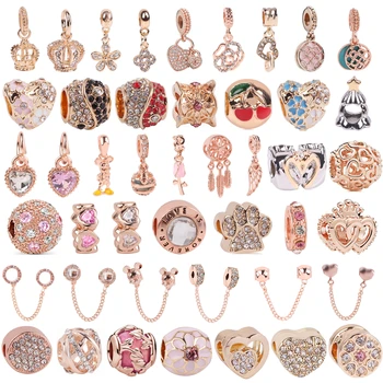 

Couqcy Fit Pandora Womens Bracelet Jewelry European Charm Pendant Beads Flower Zircon Dreamcatcher Mickey Love Gift