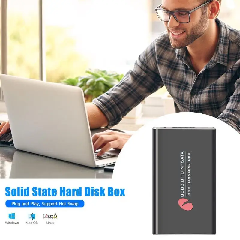 USB 3,0 для MSATA SSD Чехол для мобильного телефона из алюминиевого сплава 6 Гбит/с Твердотельный накопитель внешний накопитель компьютер ноутбук HDD корпус