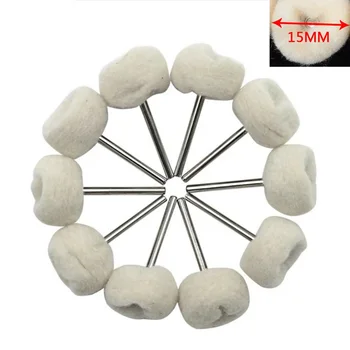 

10pcs/set Polishing Buffing Wool Cotton Wheel Rotary Tool Accessory Wool Fleece Grinding Head 2020 New