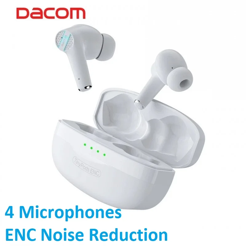 DACOM Bluetooth Earphones ENC Noise Cancelling TWS Earbuds Bass Wireless Sport Headphones Gaming Headset For iPhone Xiaomi Phone |