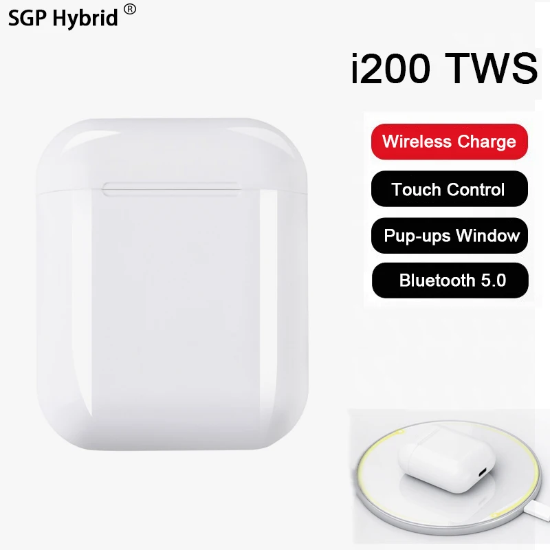 

i200 TWS Wireless Charging Touch Smart ​Pop-up Window Bluetooth 5.0 Earphone i200tws + Case Kit PK 1:1 i100 i90 i80 tws earbuds