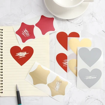 

Scratch Off Sticke Golden Love Pentagram Coating DIY Postcard Coating Wedding Message Card Multifunctional Crafts Sticker