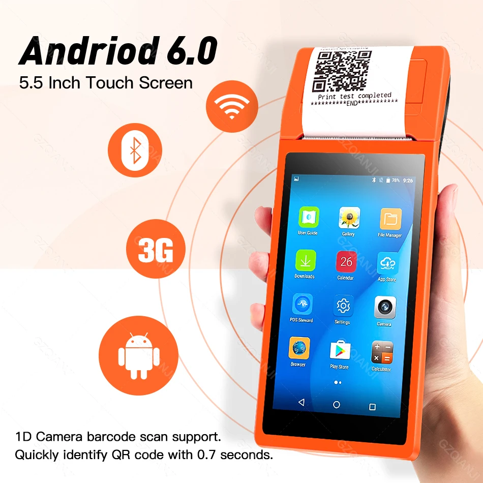 Wi Fi Android телефон повышенной яркости 58 мм беспроводной термальный Мобильный POS