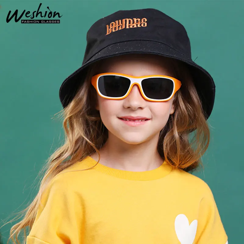 Square Brand Kids Sunglasses Polairzed Children Sun Glasses For Boy Girls Silicone Flexible Frame 3-12 years Child Eyewear UV40