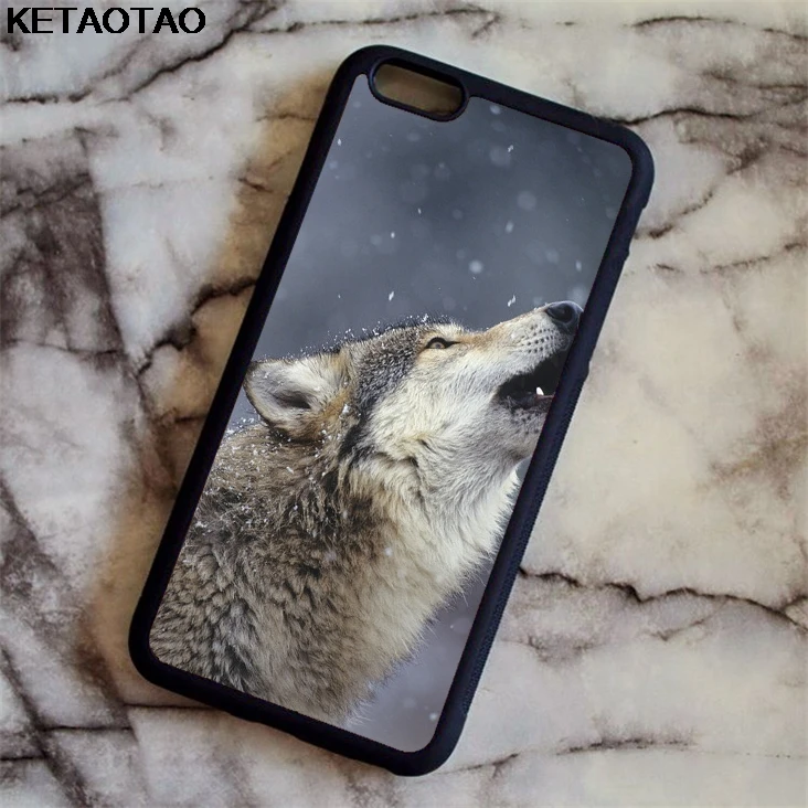 KETAOTAO классический крутой хипстерский волк чехол для телефона s для iPhone 4S SE 5C 5S 6S 7 8 Plus X XS XR 11 Pro Чехол Мягкий ТПУ резиновый силиконовый - Цвет: Черный