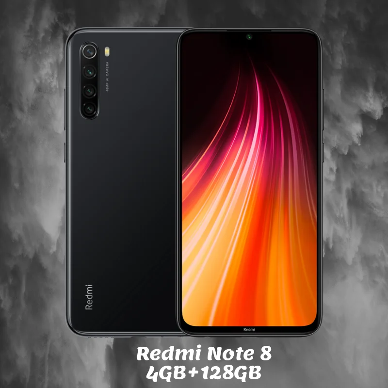 Black Note 8 Смартфон Xiaomi Redmi Note 8 с глобальной версией, 4 Гб, 128 ГБ, Snapdragon 665, 6,3 дюйма, 48MP, 4000 мА/ч, support 18 Вт,quick charging быстрый мобильный телефон - Цвет: Black Note 8