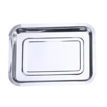 

Stainless Steel Grill Plate Resuable Dish Drying Tray Dish Washer Grill Pan 27x20x2cm