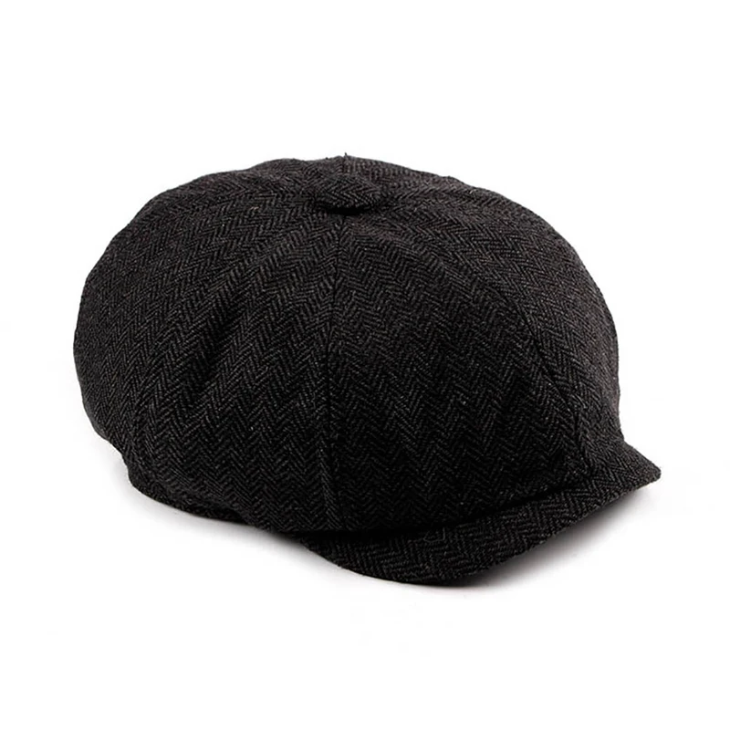 Beret Cap Women Men Vintage British Style Adjustable Breathable Octagonal Hat Outdoor Headwear Apparel Accessories