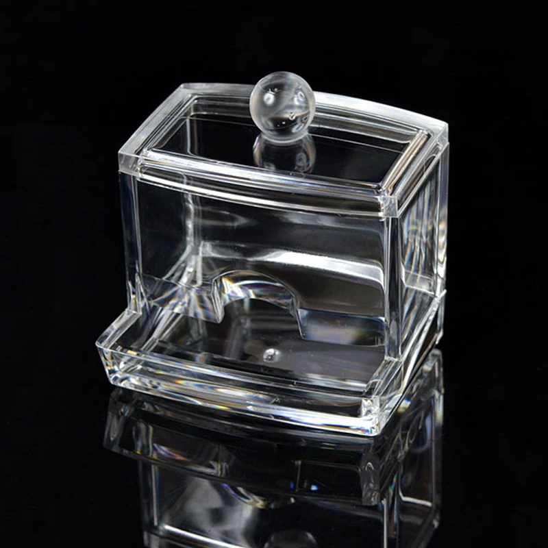 Прозрачный ватный тампон коробка для хранения макияжа ватные диски Органайзер прозрачный переносной чехол для хранения Контейнер для макияжа акриловый контейнер