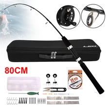 

Ice Fishing Rod Combo Set Portable Full Fishing Kit With Spinning Reel Fishing Bait Bag For Winter Outdoor Fishing