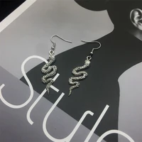 Trendy Vintage Snake Shape Dangle Earrings for Women Girl Retro Drop Earrings Cute Small Object Earring Jewelry Bijoux 2