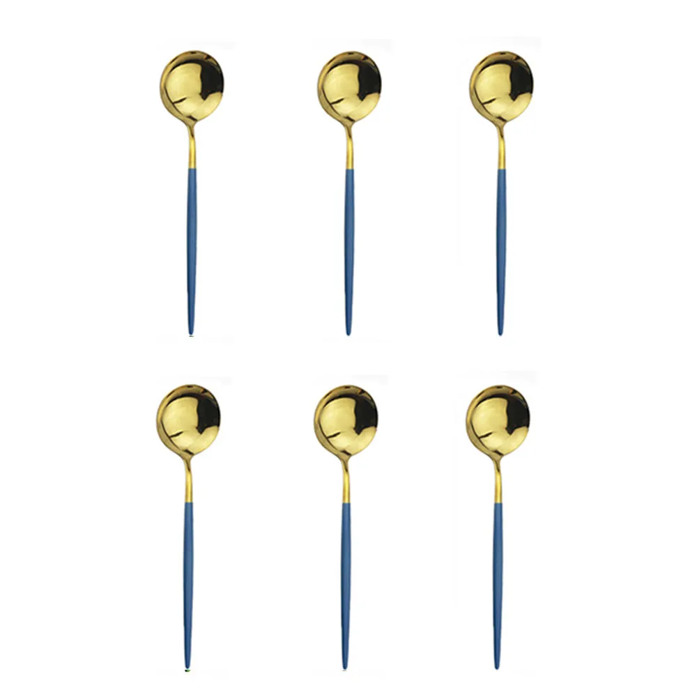 6Pcs Blue Gold